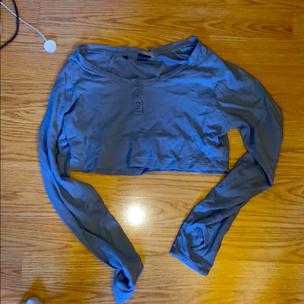 Gym shark crop long sleeve